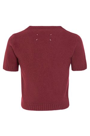 Top crop in lana Bordeaux MAISON MARGIELA | S51HL0017M13058248